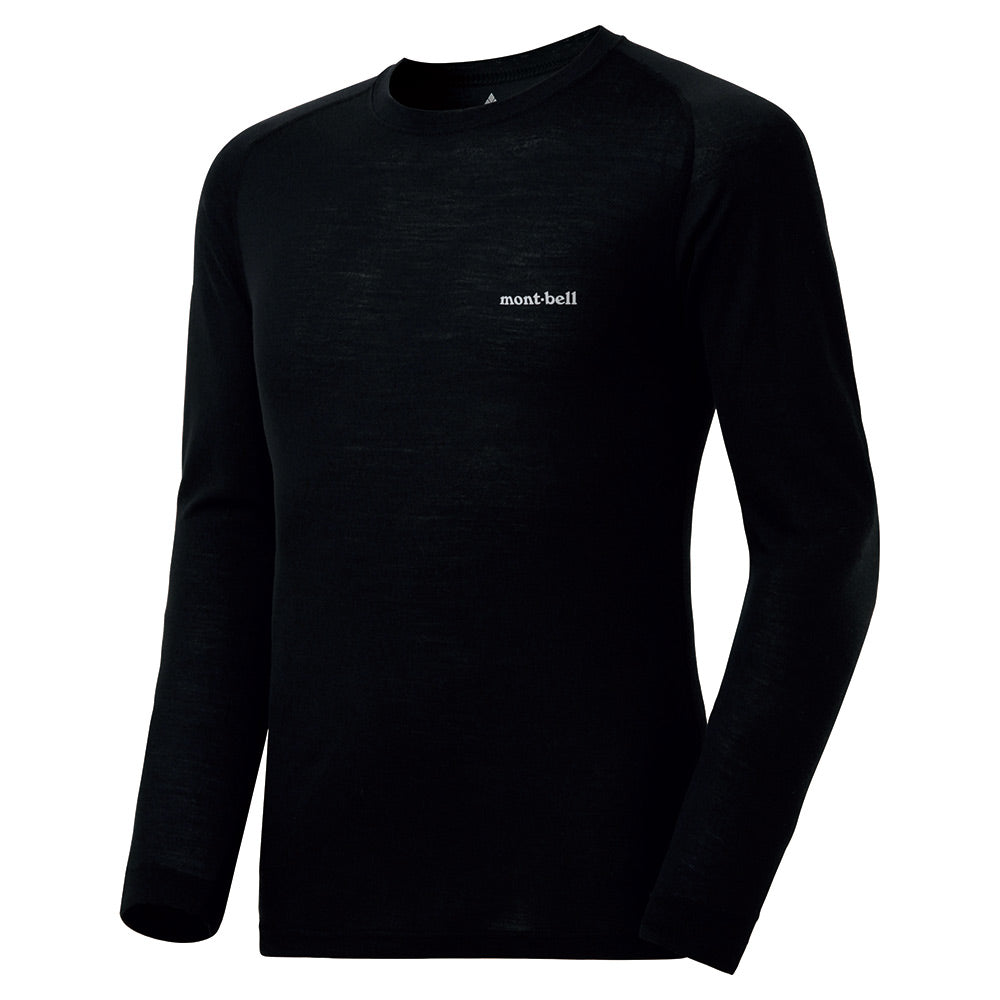 預購】Montbell Super Merino Wool Base Layer 男裝輕量圓領羊毛衣