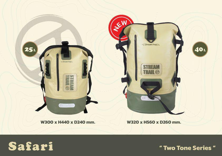 Japan Stream Trail Dry Tank 40L Two Tone Super Waterproof Backpack [20