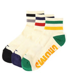 CHUMS 3P Line Crew Socks 抗菌防臭間條中筒襪 (3對裝)
