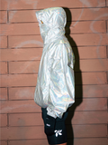 rnrn Rooftop Runner 專業輕量防風外套 (前衛銀 Silver) | 200g超輕幻彩・內建高領面罩・越野跑/夜跑必備