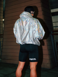 rnrn Rooftop Runner 專業輕量防風外套 (前衛銀 Silver) | 200g超輕幻彩・內建高領面罩・越野跑/夜跑必備