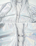 rnrn Rooftop Runner 專業輕量防風外套 (前衛銀 Silver) | 200g超輕幻彩・內建高領面罩・越野跑/夜跑必備