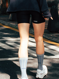 rnrn CLUB SOCKS 跑步中筒襪 | 復古人字紋 腳背透氣網眼 腳踝加壓