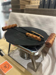 日式經典木柄鋼製烤肉夾