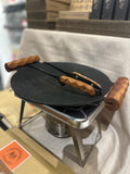 日式經典木柄鋼製烤肉夾