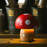 DOD fave kinoko lamp 木質蘑菇氣氛燈 DH2-009-RD | 3000K暖光 無段調光 Type-C充電