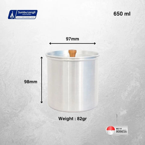 Sumbu Langit Ultralight Aluminium Pot 650 超輕鋁煲