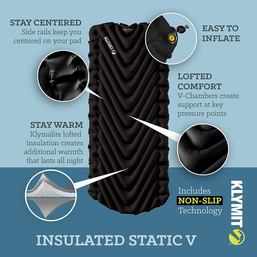 Klymit Inflatable Raft Klymit Static V Black Soul Edition Outdoor Inflatable Mat – 3Jack Store ...